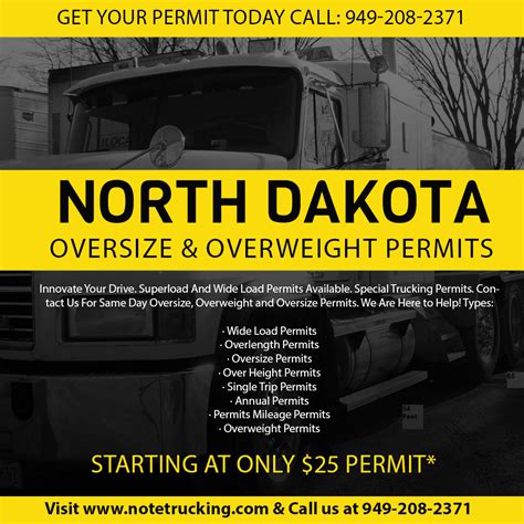 north dakota oversize overweight permits.